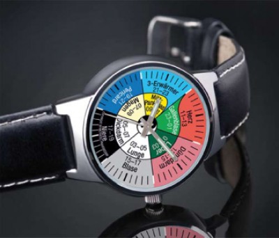 Merdian-Armbanduhr für Männer Lederarmband schwarz *