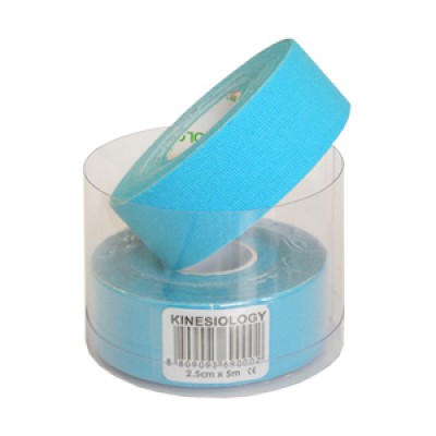 Kinesiologisches Tape S, 2,5 cm x 5 m blau, 2 Rollen pro Packung