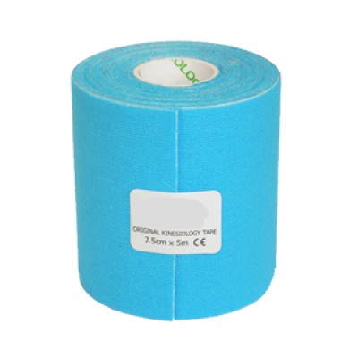 Kinesiologisches Tape XL, 7,5 cm x 5 m blau