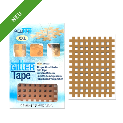 AcuTop Gitter Tape Typ XXL, beige, 20 Stück 9,2 x 6,9 cm