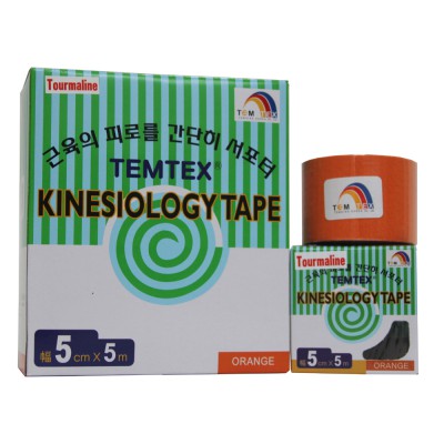 Turmalin Tape, 5 cm x 5 m mit negativ geladenen Ionen, orange