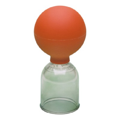 Schröpfglas aus Acryl mit Ball, 3,5 cm