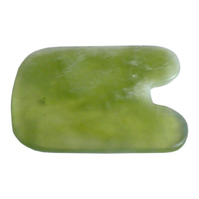 Gua Sha Schaber aus Jade,rechteckig, 5 x 7,2 cm