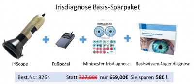 Irisdiagnose Basis-Paket bestehend aus: 826;8261;96295;0151