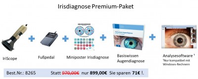 Irisdiagnose Premium-Paket bestehend aus: 826;8261;96295;0151;82631