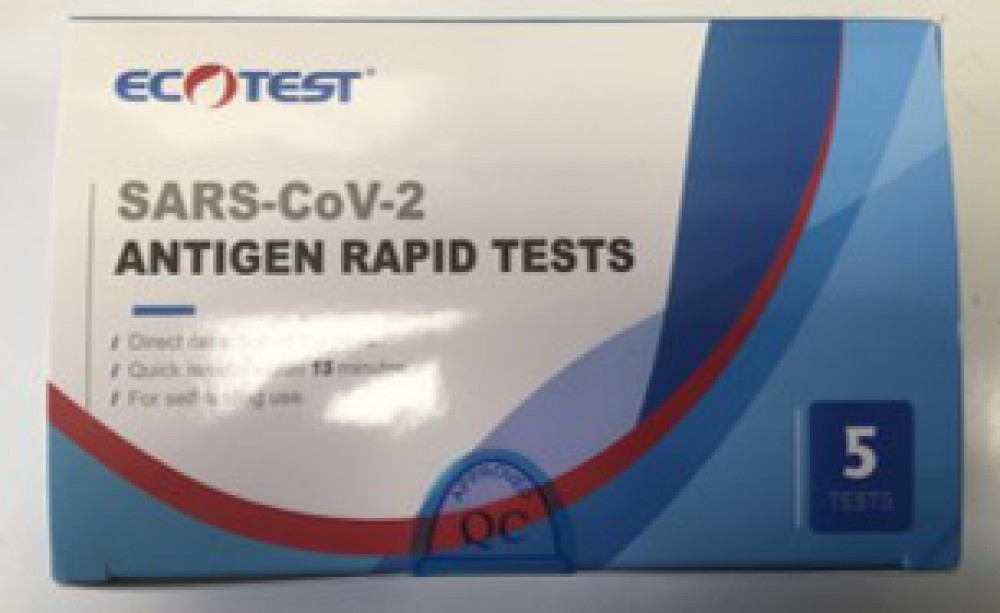 Coronavirus AntigenTest, Ecotest Nasal Laientest, 5 Tests23312