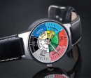 Meridian-Armbanduhr für Frauen, Lederarmband schwarz